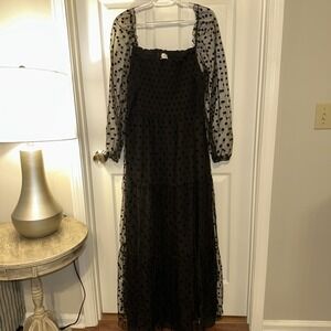 Piper & Scoot Dress THE GLADSTONE FLORAL Maxi DRESS Black size 1X